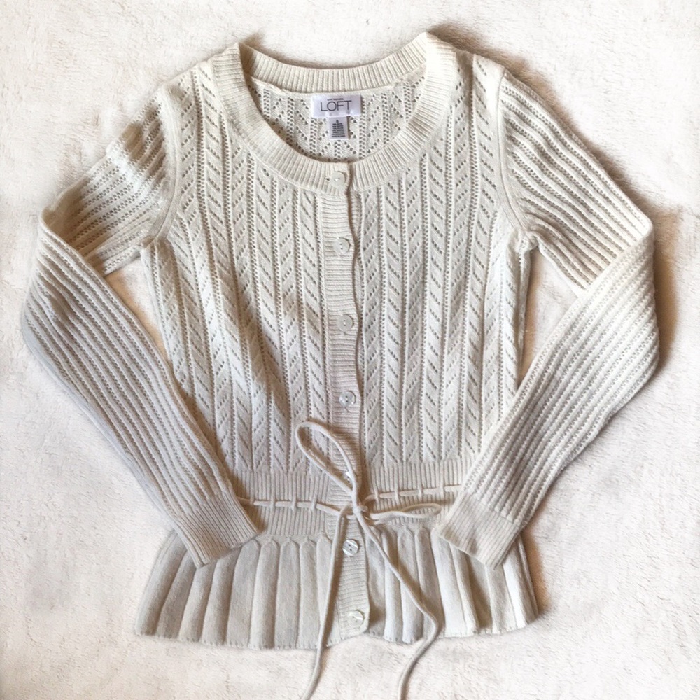 Loft | Wool Cashmere Blend Button Up Sweater